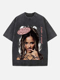 Tyla Print Round Neck T-shirt