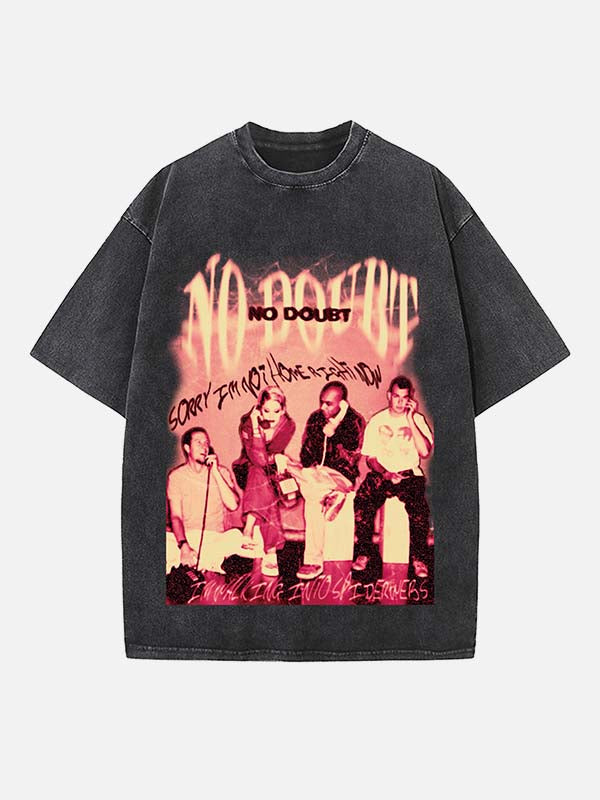 Gwen Stefani No Doubt Print Round Neck T-shirt