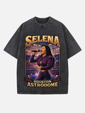 Selena Quintanilla Print Round Neck T-shirt