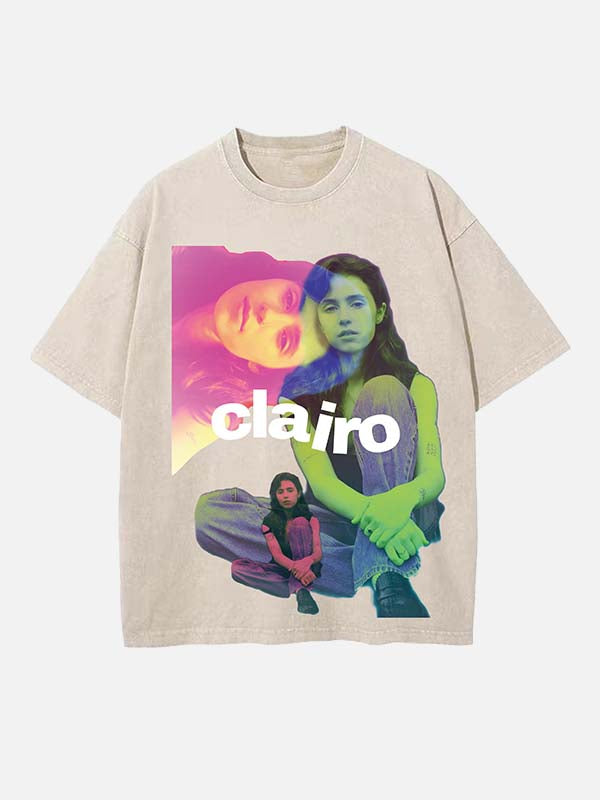 Clairo Print Round Neck T-shirt