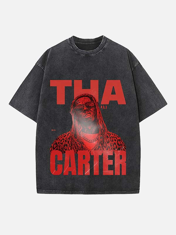 Lil Wayne Print Round Neck T-shirt