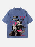 Tate McRae Print Round Neck T-shirt