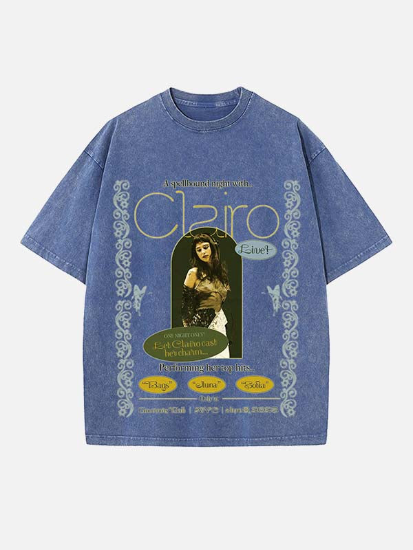 Clairo Print Round Neck T-shirt
