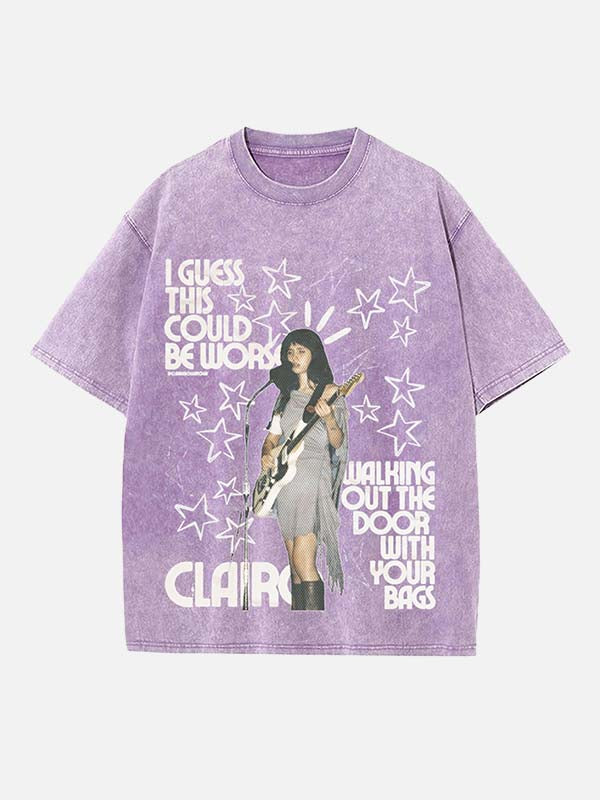 Clairo Print Round Neck T-shirt