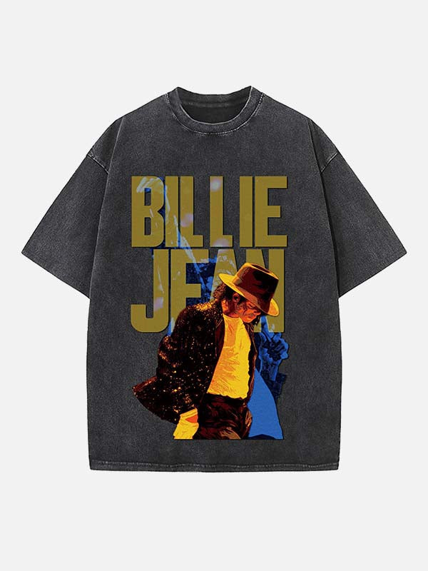 Michael Jackson Print Round Neck T-shirt