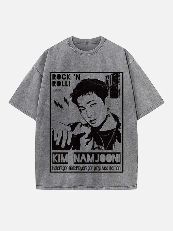 BTS Print Round Neck T-shirt