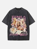 Karol G Print Round Neck T-shirt
