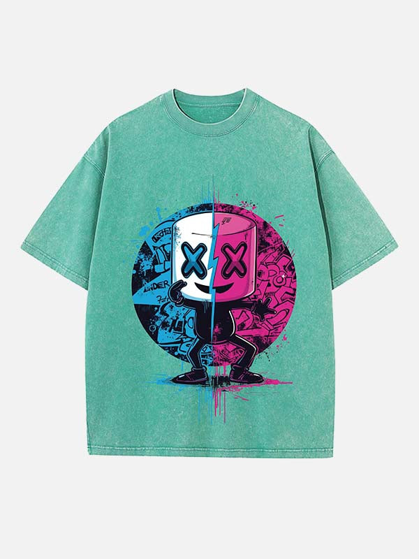 Marshmello Print Round Neck T-shirt