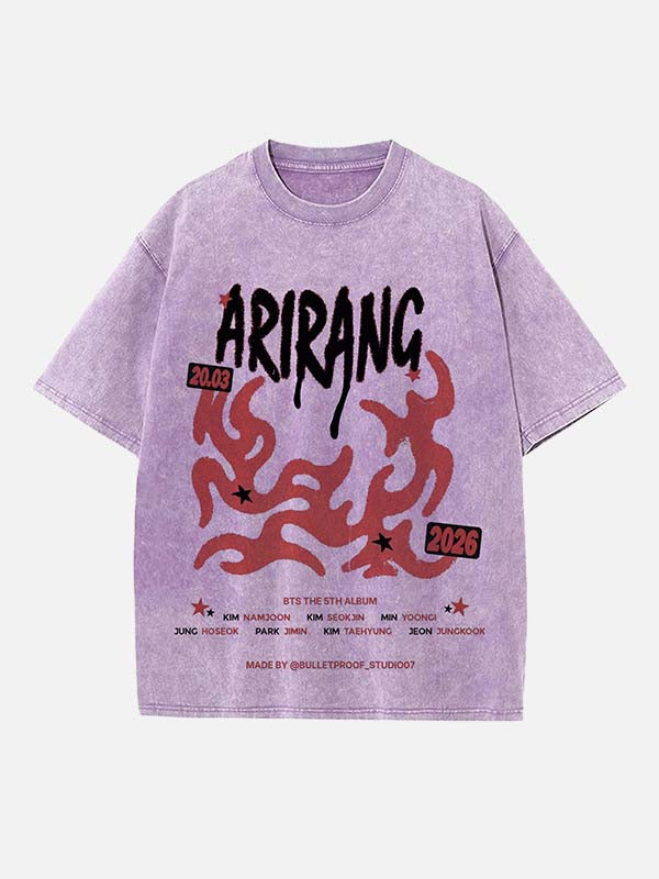 BTS Print Round Neck T-shirt