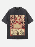 Blondie Print Round Neck T-shirt