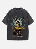 Deftones Print Round Neck T-shirt