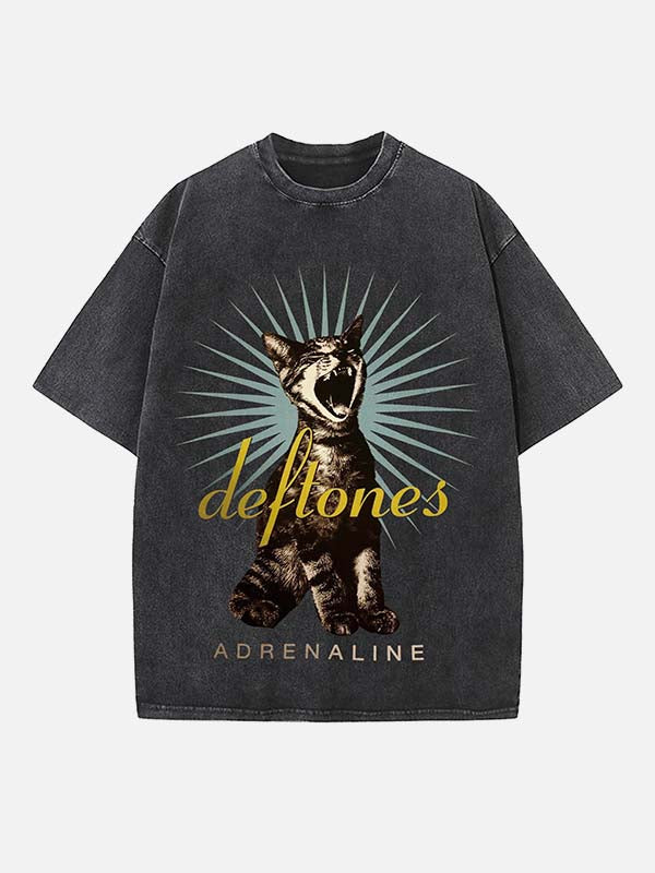 Deftones Print Round Neck T-shirt