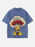 Green Day Print Round Neck T-shirt