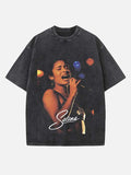 Selena Quintanilla Print Round Neck T-shirt