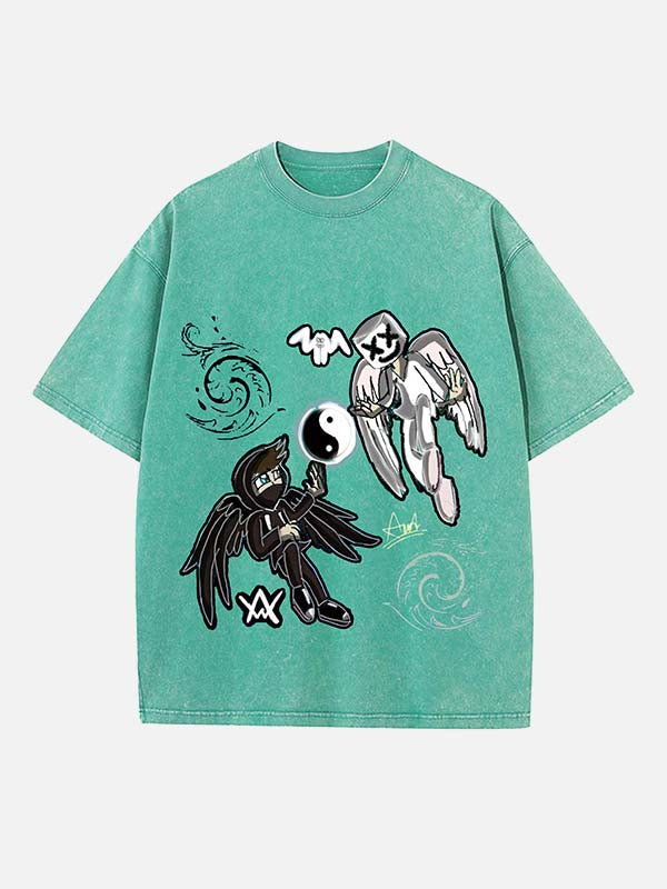 Marshmello Print Round Neck T-shirt