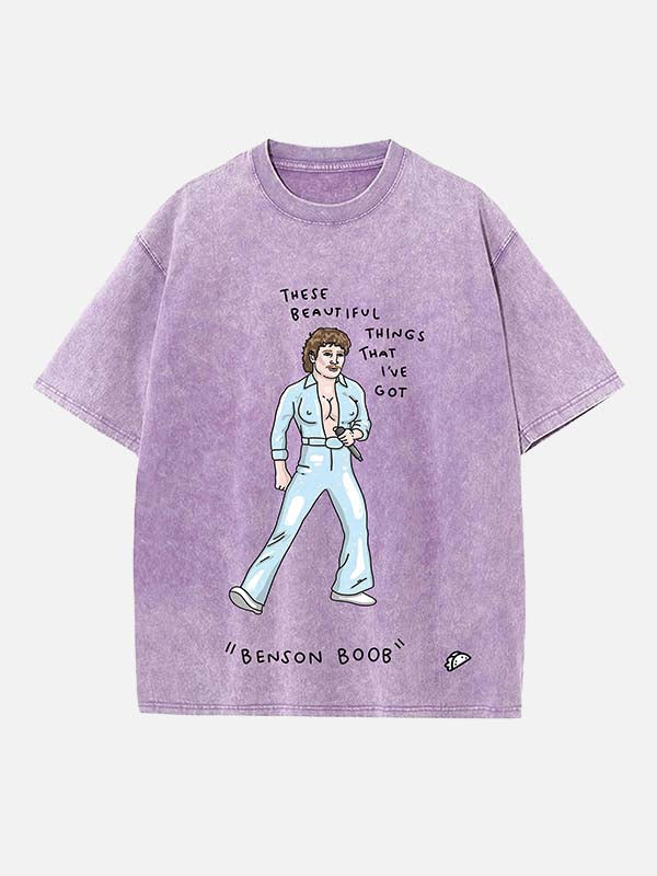 Benson Boone Print Round Neck T-shirt