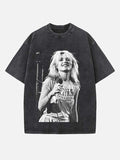 Blondie Print Round Neck T-shirt
