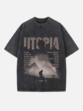 Travis Scott Print Round Neck T-shirt