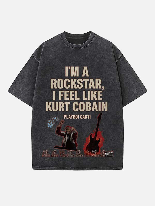 Playboi Carti Print Round Neck T-shirt