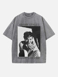 Harry Styles Print Round Neck T-shirt