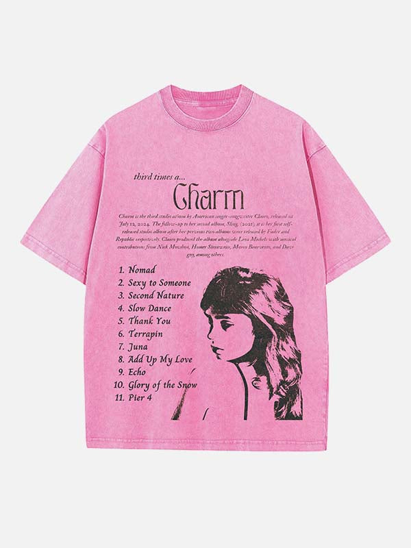 Clairo Print Round Neck T-shirt