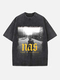 Nas Print Round Neck T-shirt