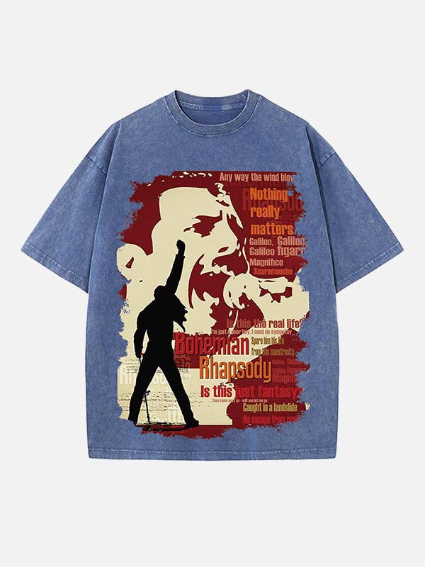 Queen Print Round Neck T-shirt