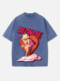 Blondie Print Round Neck T-shirt