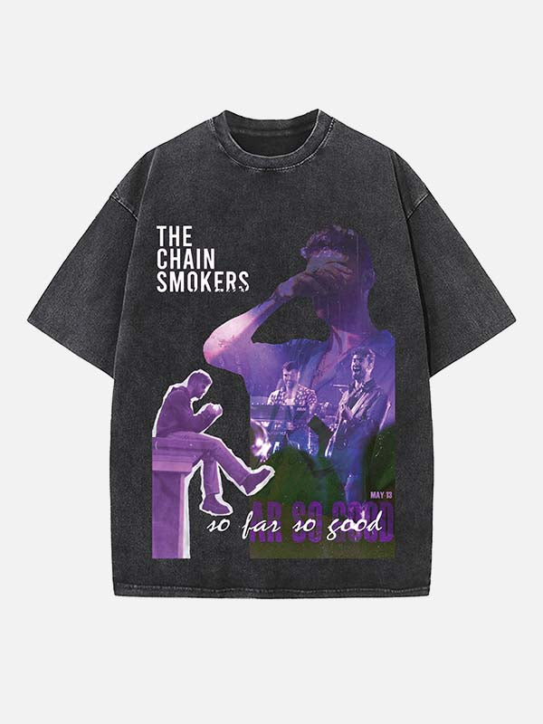 The Chainsmokers Print Round Neck T-shirt