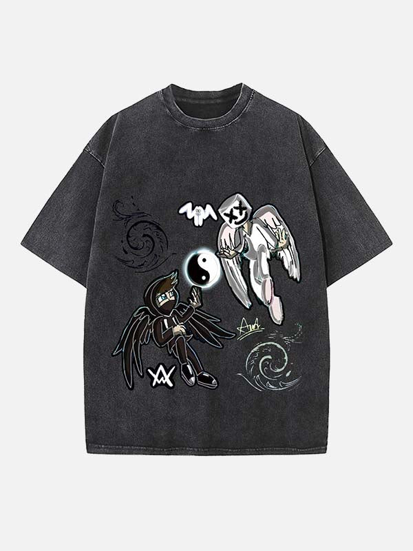 Marshmello Print Round Neck T-shirt