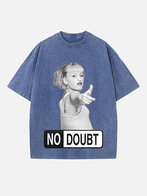 Gwen Stefani No Doubt Print Round Neck T-shirt