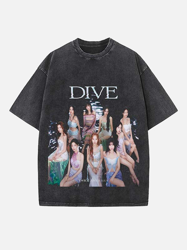 TWICE Print Round Neck T-shirt