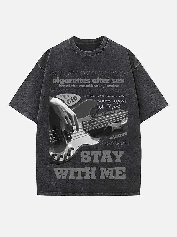 Cigarettes After Sex Print Round Neck T-shirt