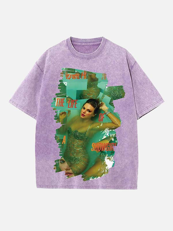 Taylor Swift Print Round Neck T-shirt