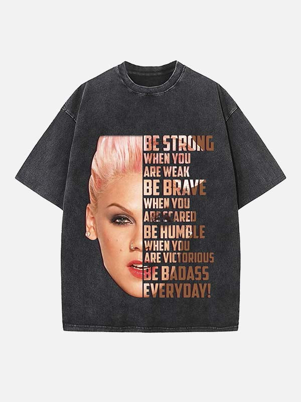 P!nk Print Round Neck T-shirt