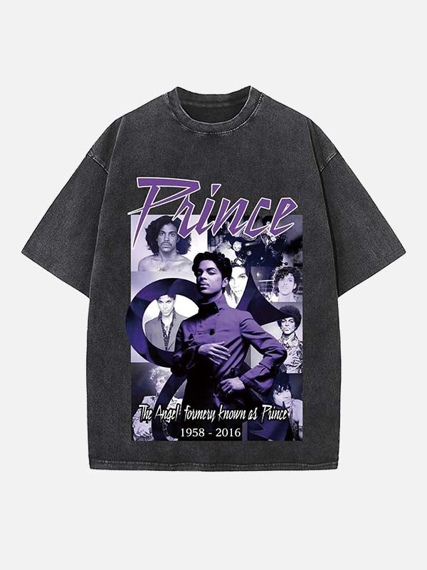 Prince Print Round Neck T-shirt