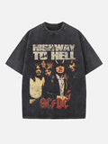AC/DC Print Round Neck T-shirt