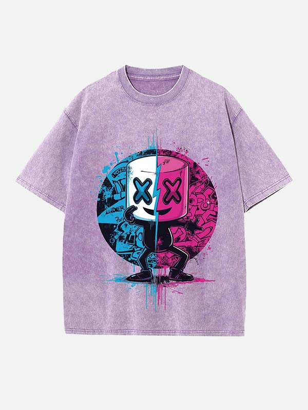 Marshmello Print Round Neck T-shirt