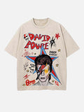 David Bowie Print Round Neck T-shirt