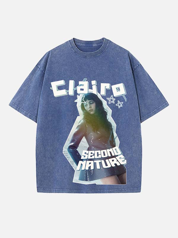 Clairo Print Round Neck T-shirt