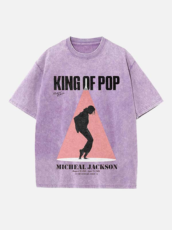 Michael Jackson Print Round Neck T-shirt