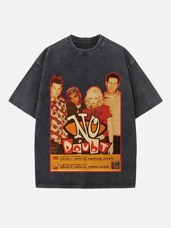 Gwen Stefani No Doubt Print Round Neck T-shirt