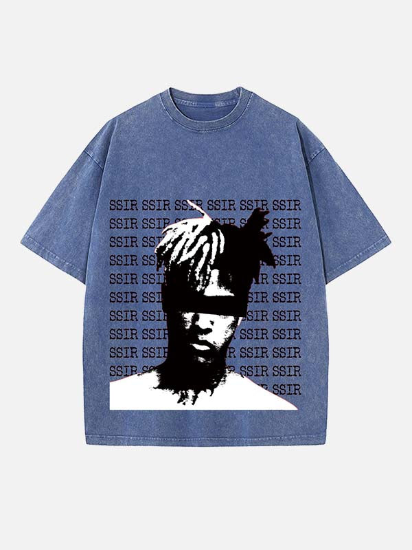 XXXTENTACION Print Round Neck T-shirt