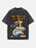 Nas Print Round Neck T-shirt