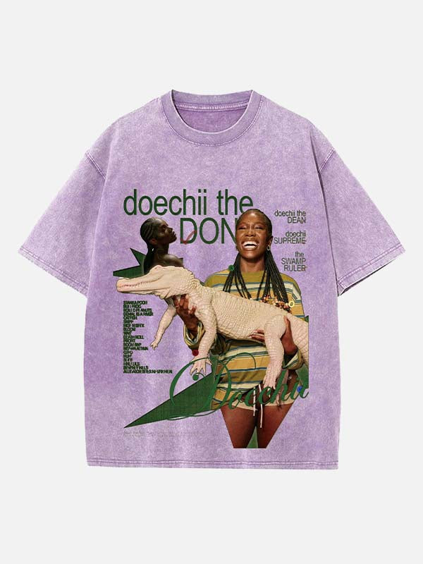 Doechii Print Round Neck T-shirt