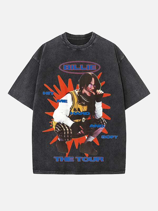 Billie Eilish Print Round Neck T-shirt