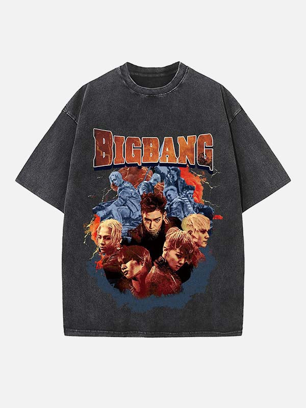 BIGBANG Print Round Neck T-shirt