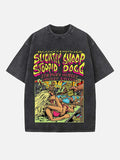 Snoop Dogg Print Round Neck T-shirt