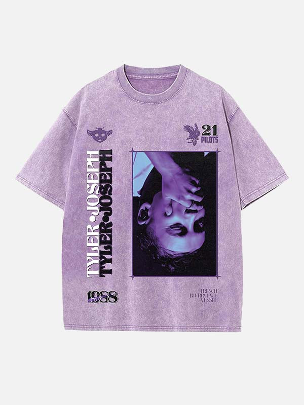 Twenty One Pilots Print Round Neck T-shirt