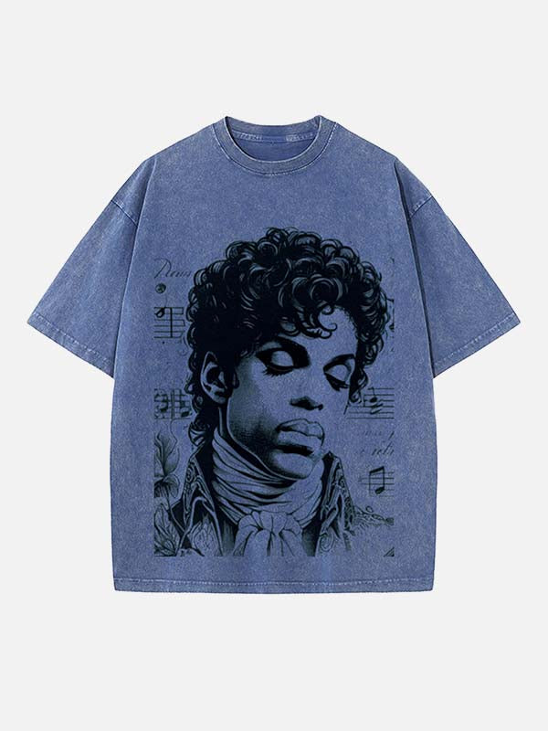Prince Print Round Neck T-shirt